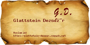 Glattstein Dezsér névjegykártya